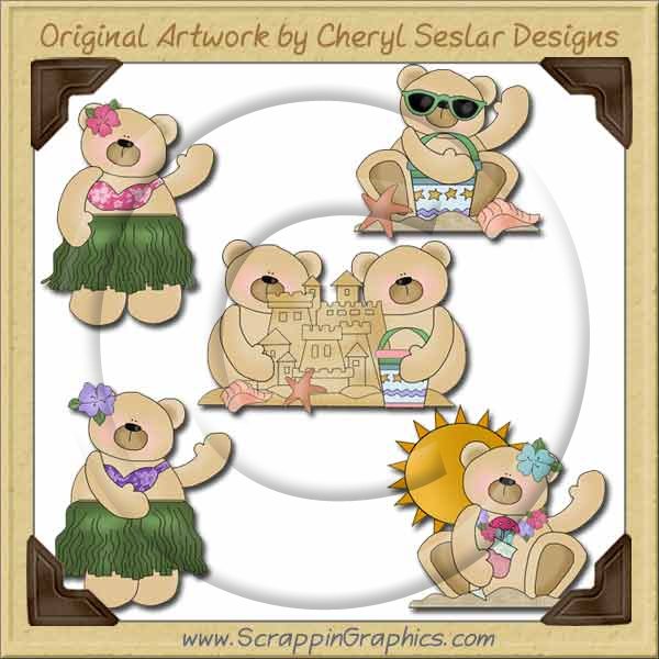Aloha Bears Graphics Clip Art Download - Click Image to Close