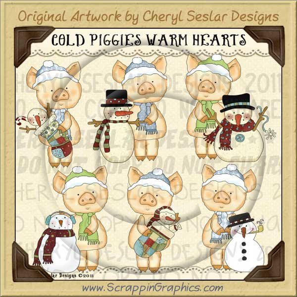 Cold Piggies Warm Heart Limited Pro Clip Art Graphics - Click Image to Close