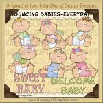 Bouncing Babies Everyday Limited Pro Clip Art Graphics