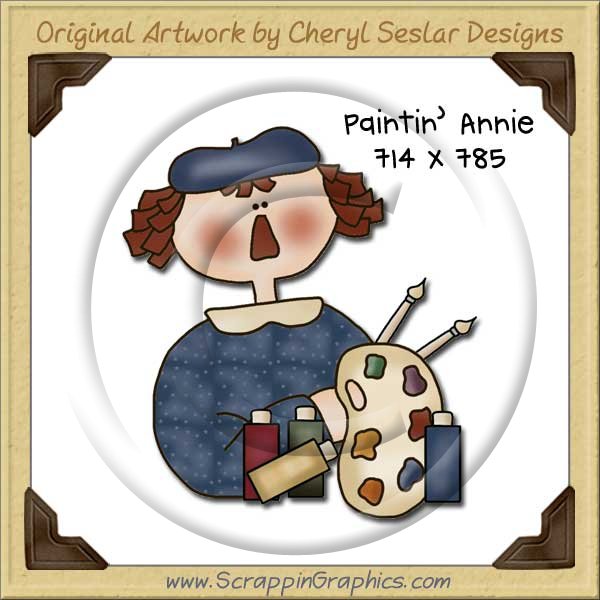 Paintin' Annie Single Graphics Clip Art Download - Click Image to Close