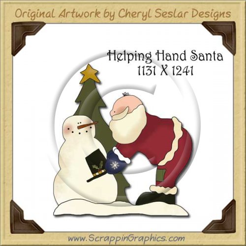 Helping Hand Santa Single Graphics Clip Art Download