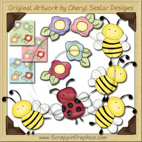 Bugs & Blossoms Collection Graphics Clip Art Download