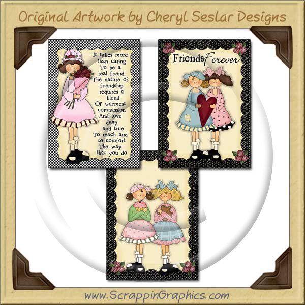 Cutie Cards One Sampler Collection Printable Craft Download - Click Image to Close