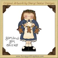 Garland Girl Single Graphics Clip Art Download