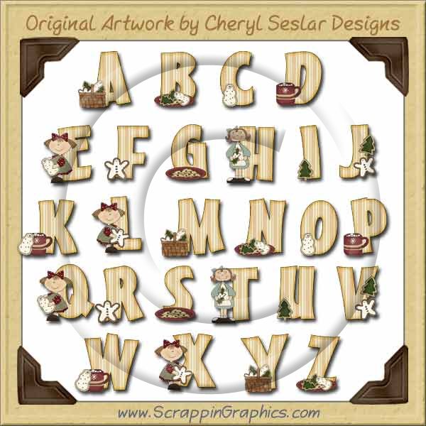 Cookie Time Alphabet & Numbers Clip Art Download - Click Image to Close