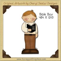 Bible Boy Single Clip Art Graphic Download
