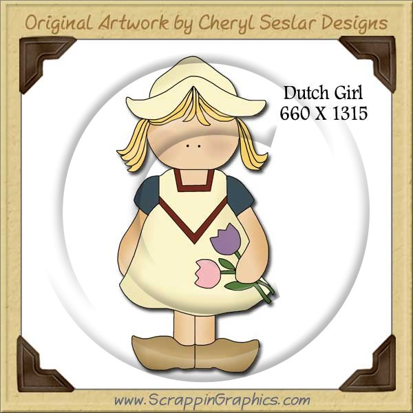 Dutch Girl Single Graphics Clip Art Download - Click Image to Close