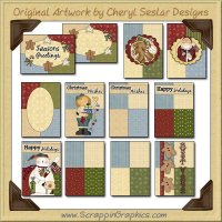 Christmas Hodge Podge Sampler Card Printable Craft Download