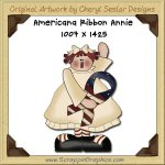 Americana Ribbon Annie Single Graphics Clip Art Download