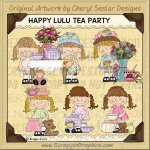 Happy Lulu Tea Party Limited Pro Clip Art Graphics