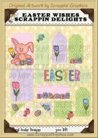 Easter Wishes Scrappin' Delights Clip Art Graphics Collection
