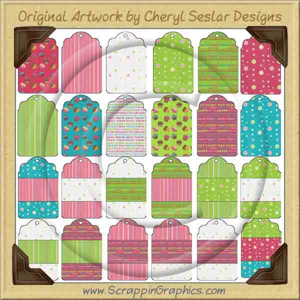 Sweet Cupcake Tags Limited Pro Graphics Clip Art Download - Click Image to Close
