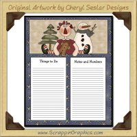 Annie & Snowman To Do Sheet Printable Craft Download