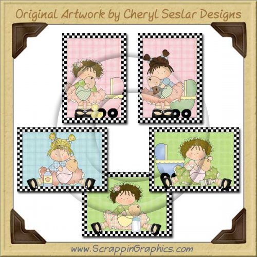 Little Mama Beauty Cards Collection Printable Craft Download