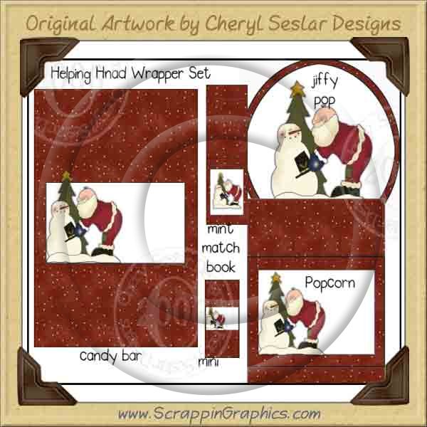 Helping Hand Wrapper Set Printable Craft Collection Graphics Cli - Click Image to Close