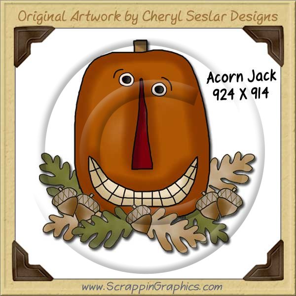 Acorn Jack Single Graphics Clip Art Download - Click Image to Close