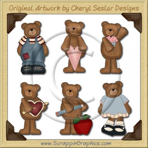Everyday Bears Graphics Clip Art Download