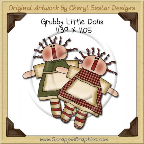 Grubby Little Dolls Single Graphics Clip Art Download