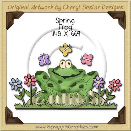 Spring Frog Single Clip Art Graphic Download