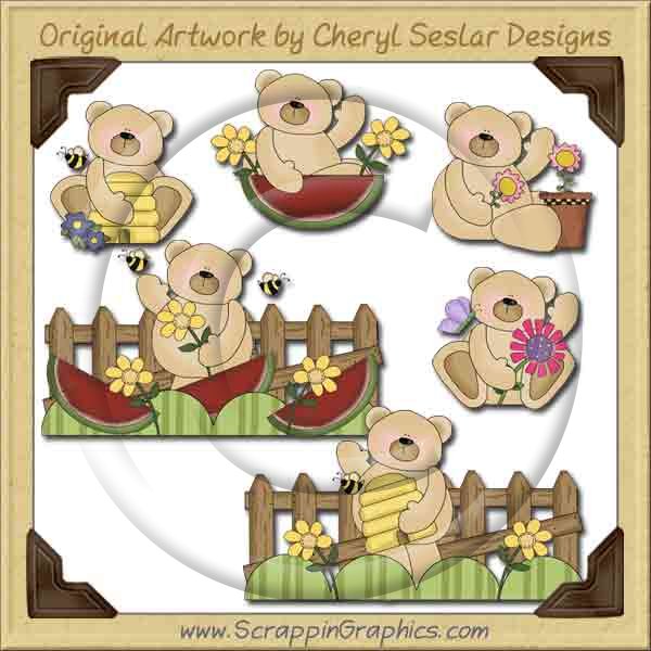 Summer Time Bears Collection Graphics Clip Art Download - Click Image to Close