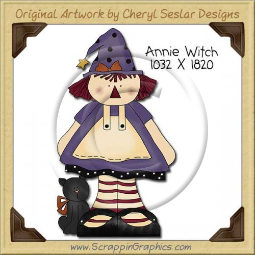 Annie Witch Single Clip Art Graphic Download