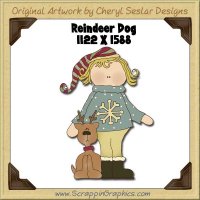 Reindeer Dog Single Graphics Clip Art Download