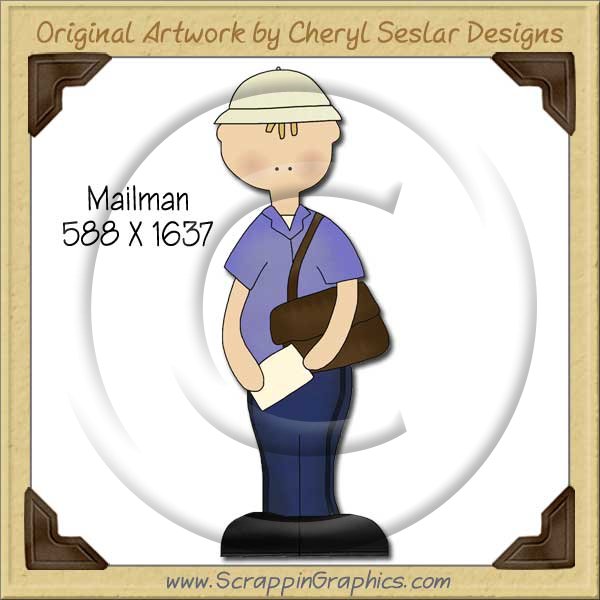 Mailman Single Graphics Clip Art Download - Click Image to Close