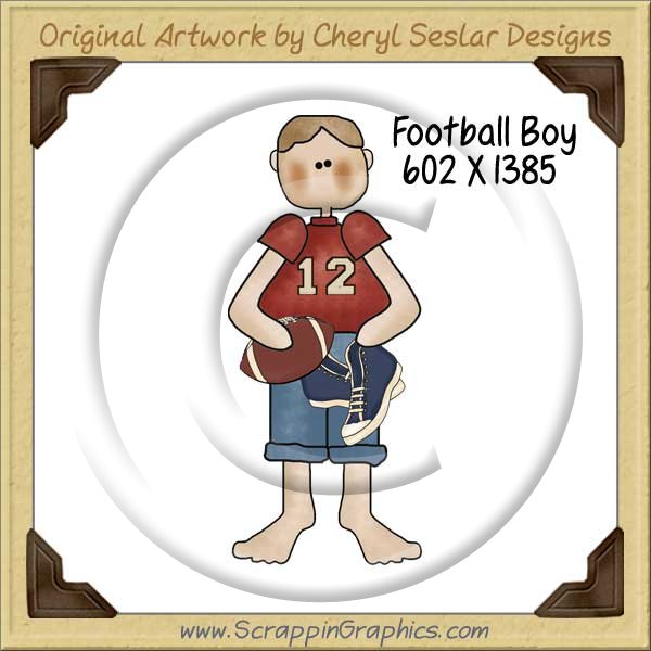 Football Boy Single Graphics Clip Art Download - Click Image to Close