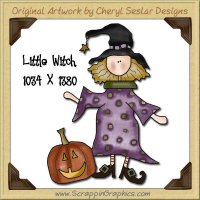 Little Witch Single Graphics Clip Art Download