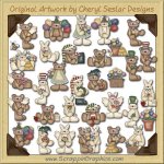 All Occasion Bears & Hares Collection Clip Art Download