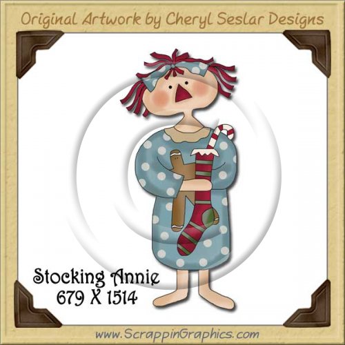 Stocking Annie Single Graphics Clip Art Download