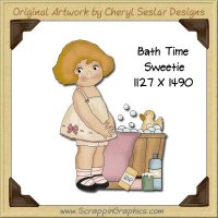 Bath Time Sweetie Single Graphics Clip Art Download