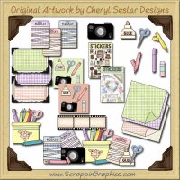 Scrapbook Supplies Collection Graphics Clip Art Download