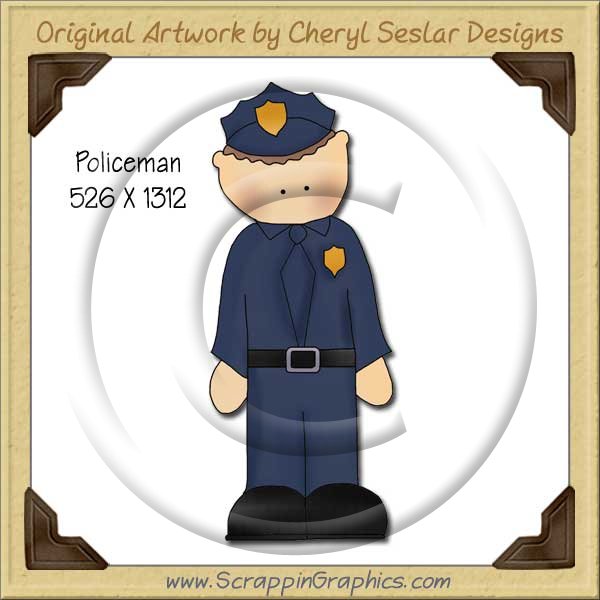 Policeman Single Graphics Clip Art Download - Click Image to Close