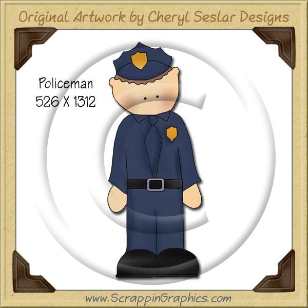 Policeman Single Graphics Clip Art Download - Click Image to Close