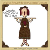 Wooden Wings Annie Single Clip Art Graphic Download