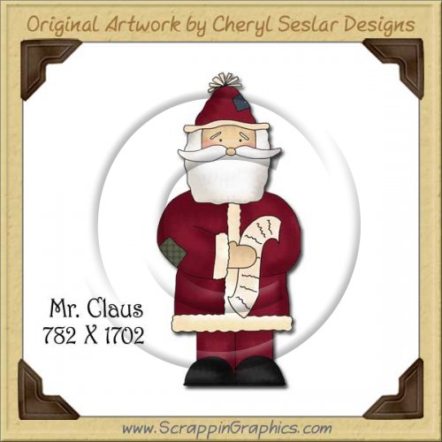 Mr Claus Single Graphics Clip Art Download