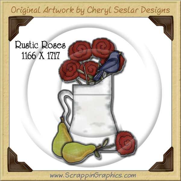 Rustic Roses Single Graphics Clip Art Download - Click Image to Close