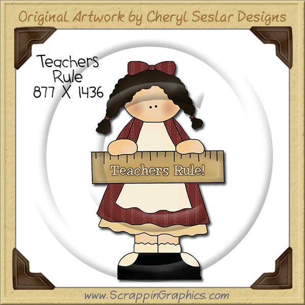 Teachers Rule Single Clip Art Graphic Download - Click Image to Close