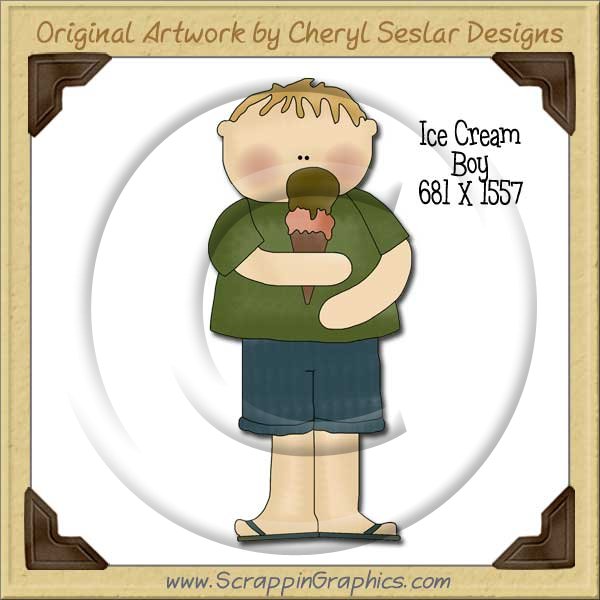 Ice Cream Boy Single Graphics Clip Art Download - Click Image to Close