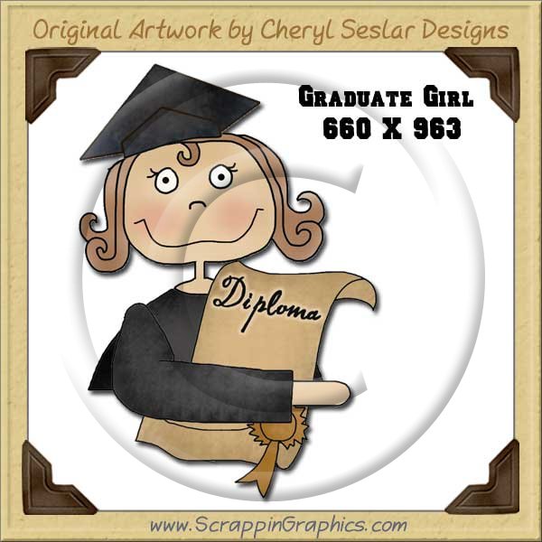 Graduate Girl Single Graphics Clip Art Download - Click Image to Close