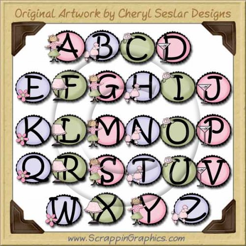Chic Boutique Alphabet & Numbers Clip Art Download