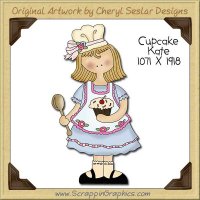 Cupcake Kate Single Clip Art Graphic Download