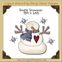 Simple Snowman Single Graphics Clip Art Download