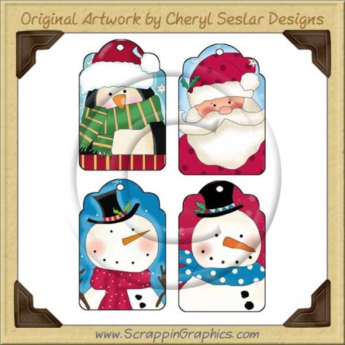Silly Christmas Tags Collection Printable Craft Download