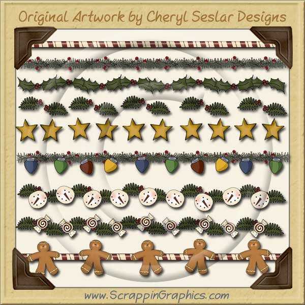 Christmas Dividers Clip Art Graphics Collection - Click Image to Close