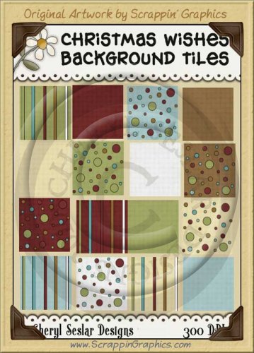 Christmas Wishes Background Tiles Clip Art Graphics
