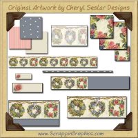 Grandma's Garden Web Set Graphics Clip Art Download