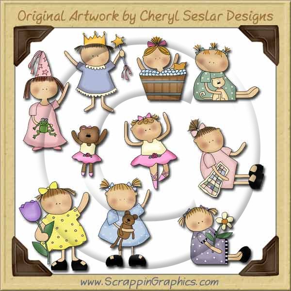 Wee Folk Girls Graphics Clip Art Download - Click Image to Close