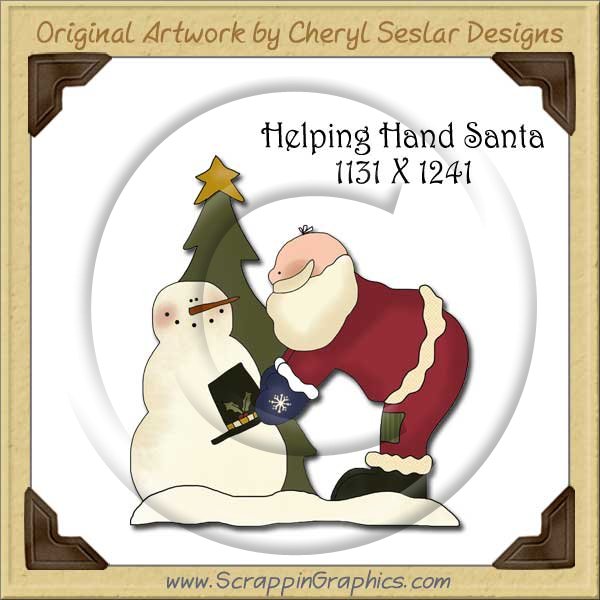 Helping Hand Santa Single Graphics Clip Art Download - Click Image to Close